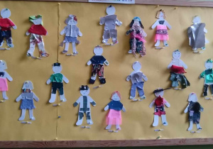 Wykonane projekty ubrań przez dzieci