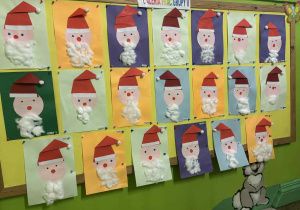 Praca plastyczna "Święty Mikołaj".