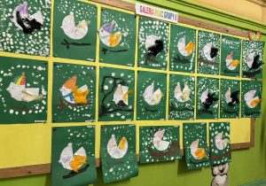 Praca plastyczna "Ptaki zimą".