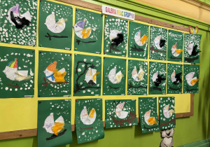 Praca plastyczna "Ptaki zimą".