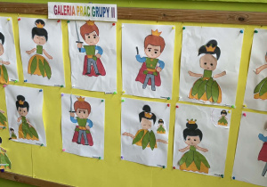 Praca plastyczna "Księżniczki i książę".