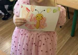 Wykonana karta pracy - wiosenny motylek.