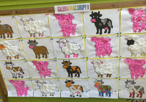 Praca plastyczna "Zwierzęta na wsi".