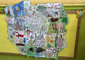 Praca plastyczna "Mapa Polski".